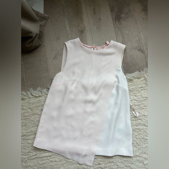 Ted Baker Tops - Ted Baker Pale Pink and White Sleeveless Layered Top
